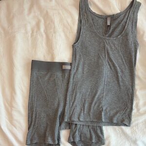 SKIMS Gray Pajama Set Intimates & Sleepwear